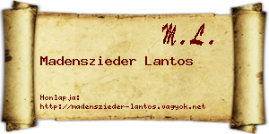 Madenszieder Lantos névjegykártya